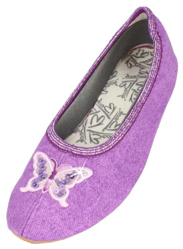 Beck Mädchen Schmetterling Gymnastikschuhe, Violett, 25 EU von Beck