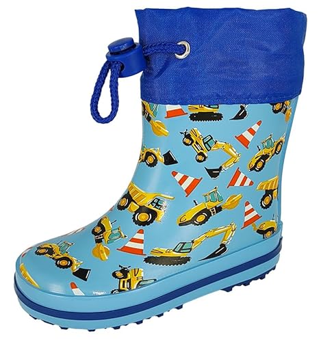 Beck Jungen Minibagger Gummistiefel, Hellblau, 21 EU von Beck