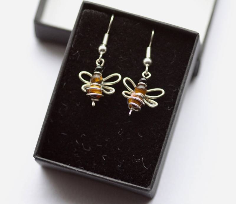 Edelstein-Honigbienen-Ohrringe Edelstein-Honigbienen-Ohrringe von BeckasInsects