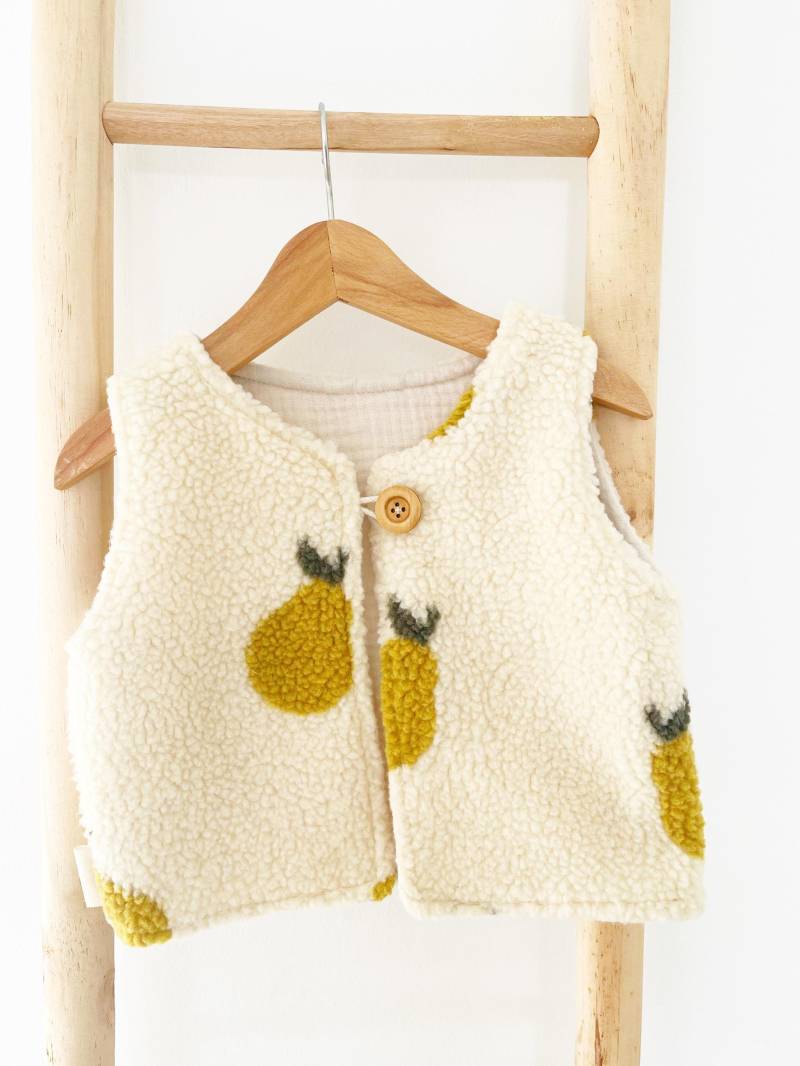 Teddyweste Mit Birnen, Kinderweste von BeckiBoom