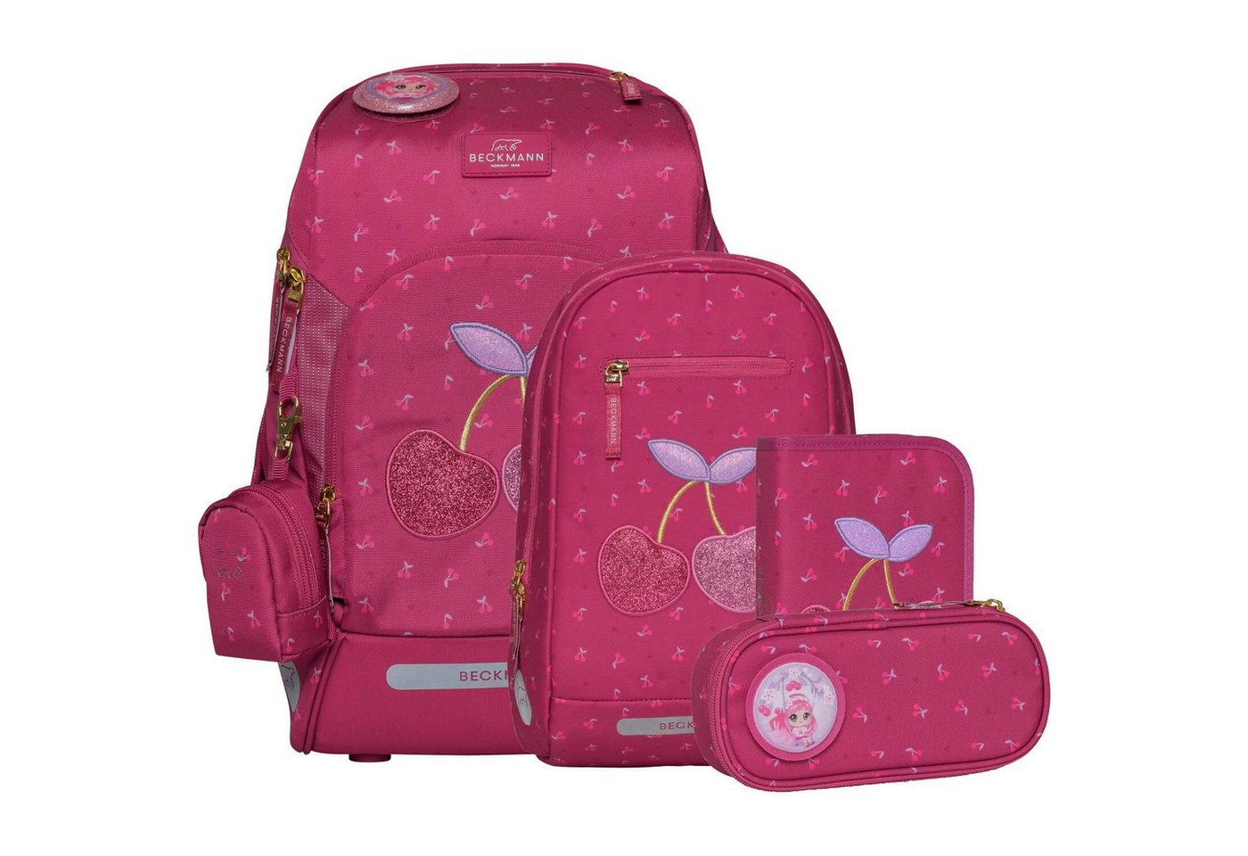 Beckmann Norway Schulranzen Active Air FLX - 6-Tlg. Set Cherry von Beckmann Norway