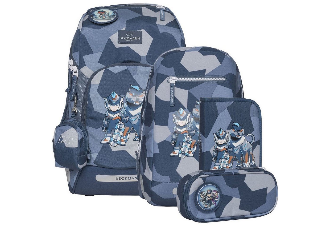 Beckmann Norway Schulranzen Active Air FLX - 6-Tlg. Set Tiger Race von Beckmann Norway