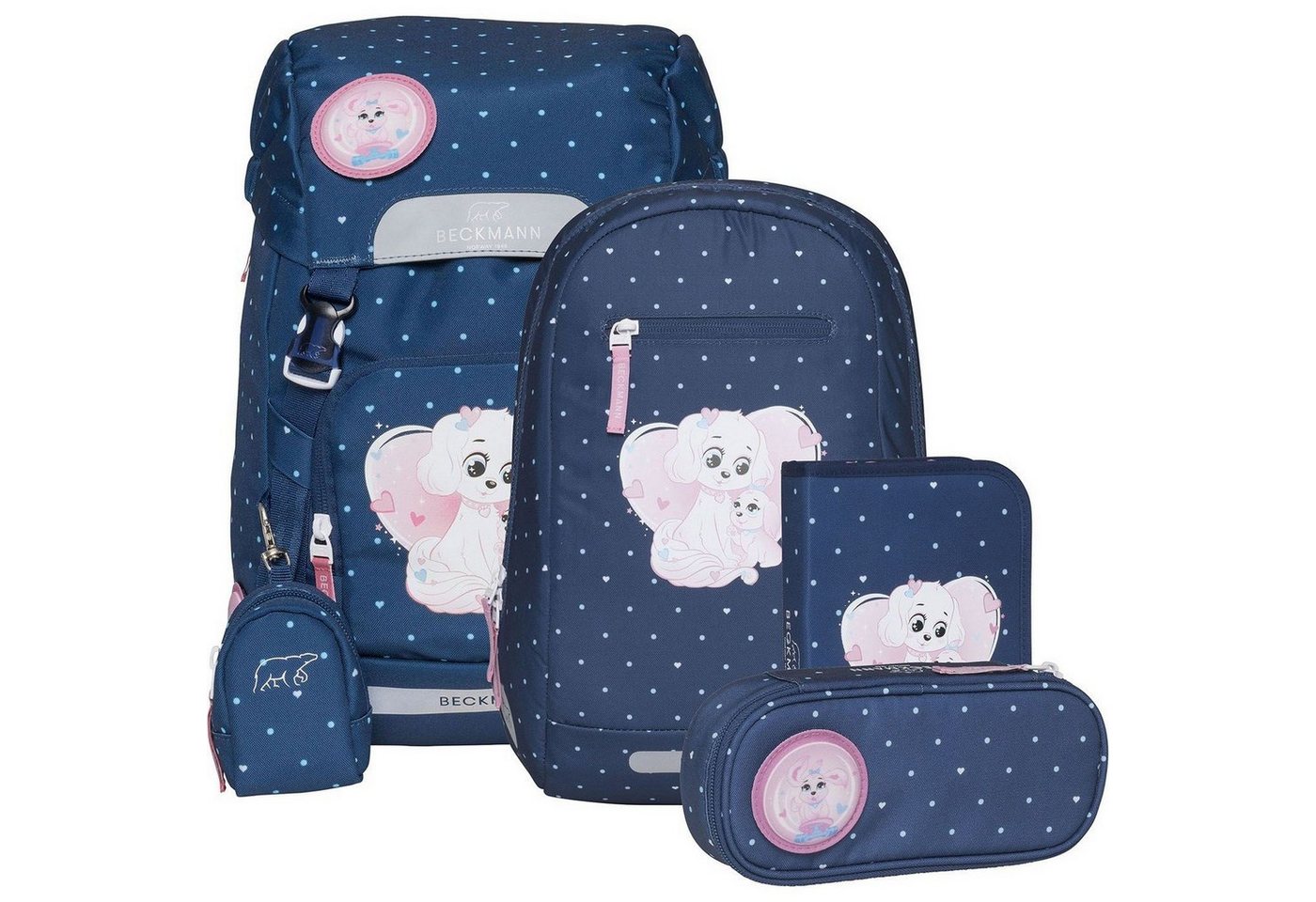 Beckmann Norway Schulranzen Classic 22 - 6-Tlg. Set Pet Friends Blue von Beckmann Norway