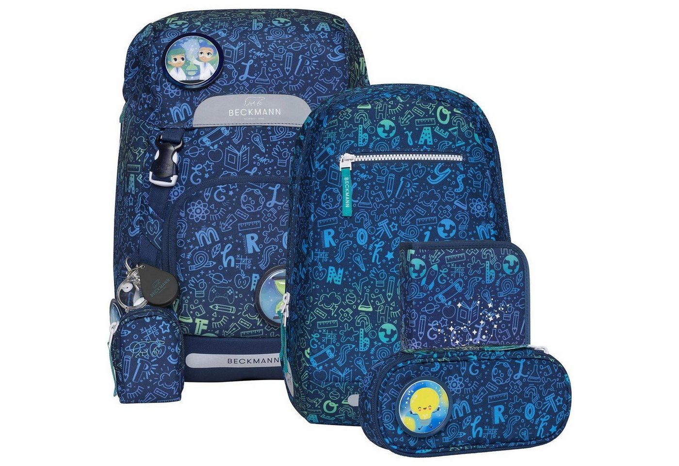 Beckmann Norway Schulranzen Classic 22 - 6-Tlg. Set Science von Beckmann Norway