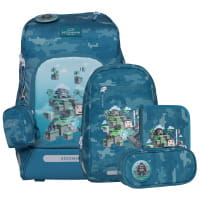 Beckmann Active Air FLX Schulrucksack-Set 6tlg Jungle Game von Beckmann