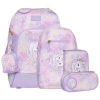 Beckmann Active Air FLX Schulrucksack-Set 6tlg Unicorn Princess Purple von Beckmann