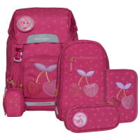 Beckmann Classic 22L Schulrucksack-Set 6tlg Cherry von Beckmann