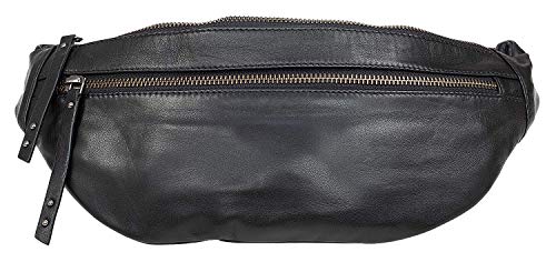 Becksöndergaard Damen Bauchtasche Belly Leder Schwarz - Größe 23x17 cm - 200001-010 von Becksöndergaard