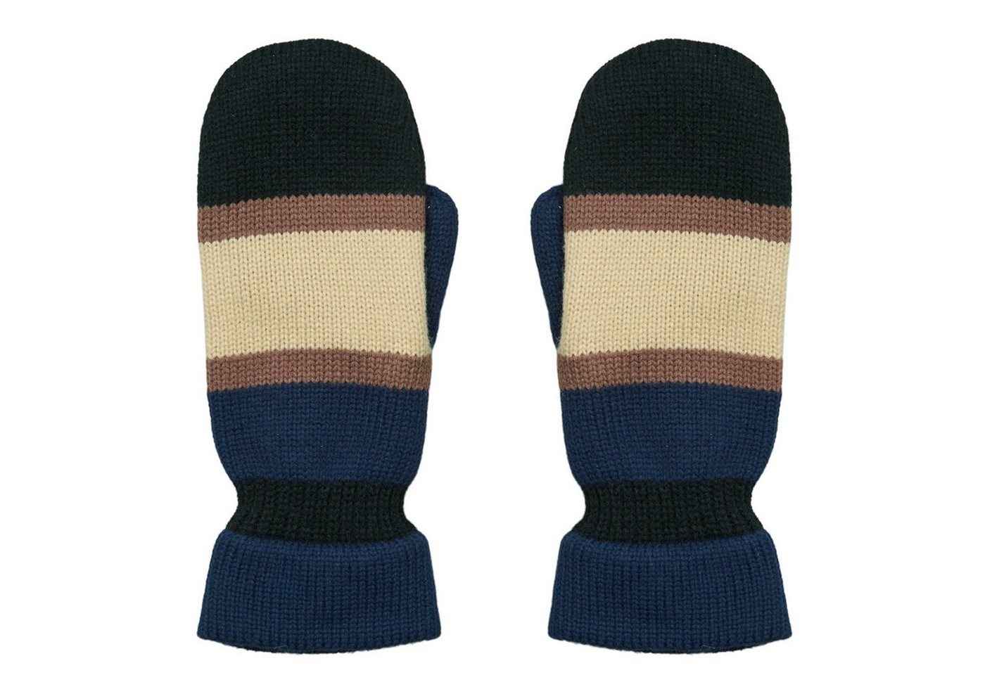 Becksöndergaard Fäustlinge Norwich Emerald Winterhandschuhe Damen - Mittens in Blau/Creme/Schwarz von Becksöndergaard