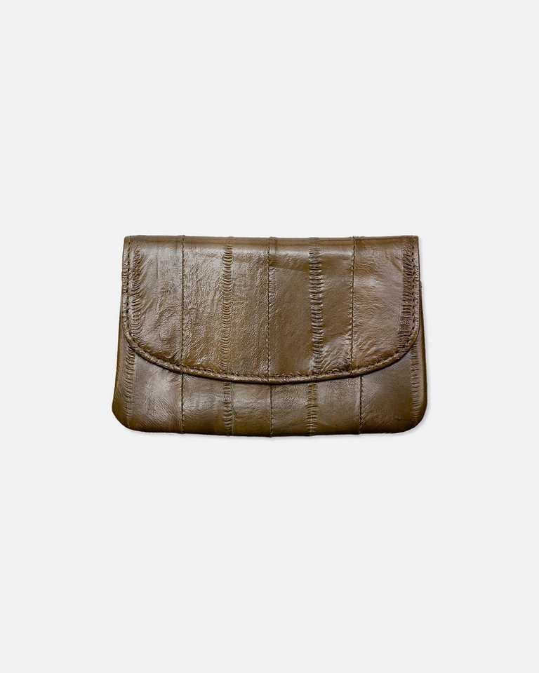 Becksöndergaard Geldbörse Handy Portemonnaie für Damen - Handlich klein aus weichem Leder, in Dark Olive - 11,5 x 7,5 cm - Platz für Geld & Karten von Becksöndergaard