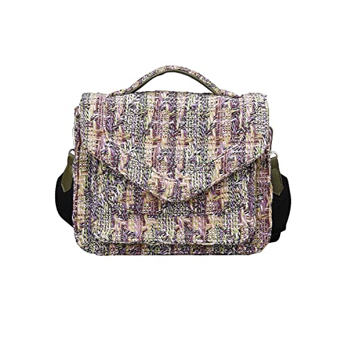 Becksöndergaard Jill Mara Bag in Lila (Gentian Violet) - geräumige Umhängetasche Damen mit Trageriemen - Stoffbezug gewebt - L:26 x H:19 x B:8 cm von Becksöndergaard