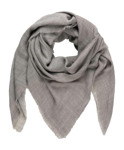 Becksöndergaard Schal Tuch Damen Mill in Grau (Dark Grey Melange) - Weicher Damenschal Einfarbig Quadratisch 140x140 cm Wolle - 300001-1117 von Becksöndergaard