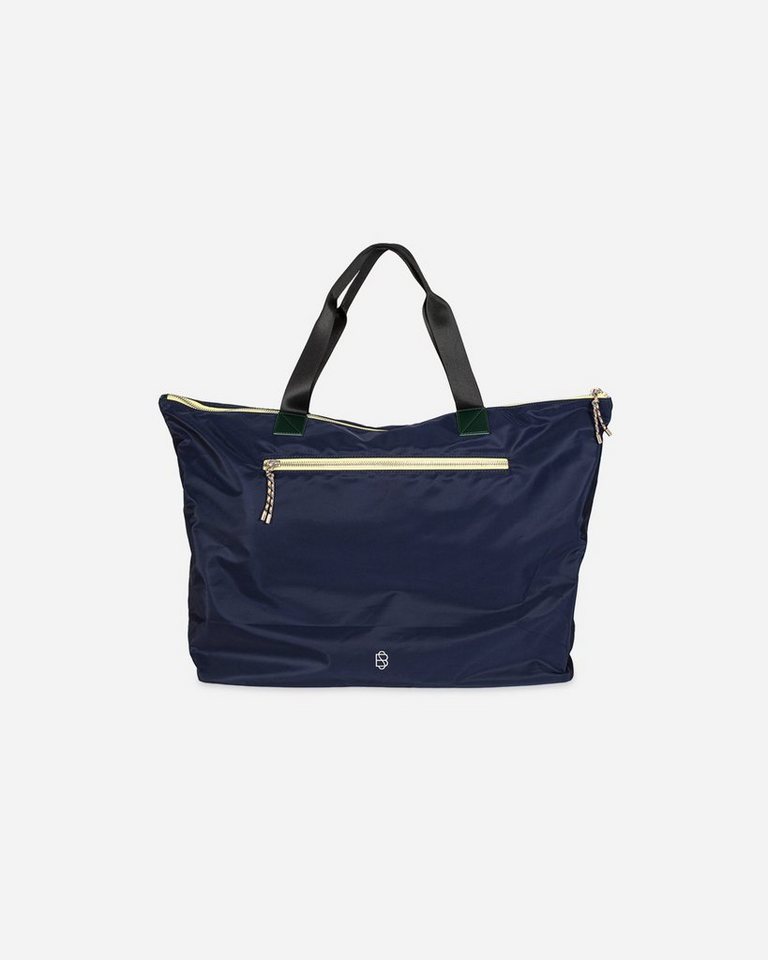 Becksöndergaard Shopper Relon Tania Tote Bag - Schultertasche Damen mit Reißverschluss, aus recycltem Polyester in Blau 42x52 cm von Becksöndergaard