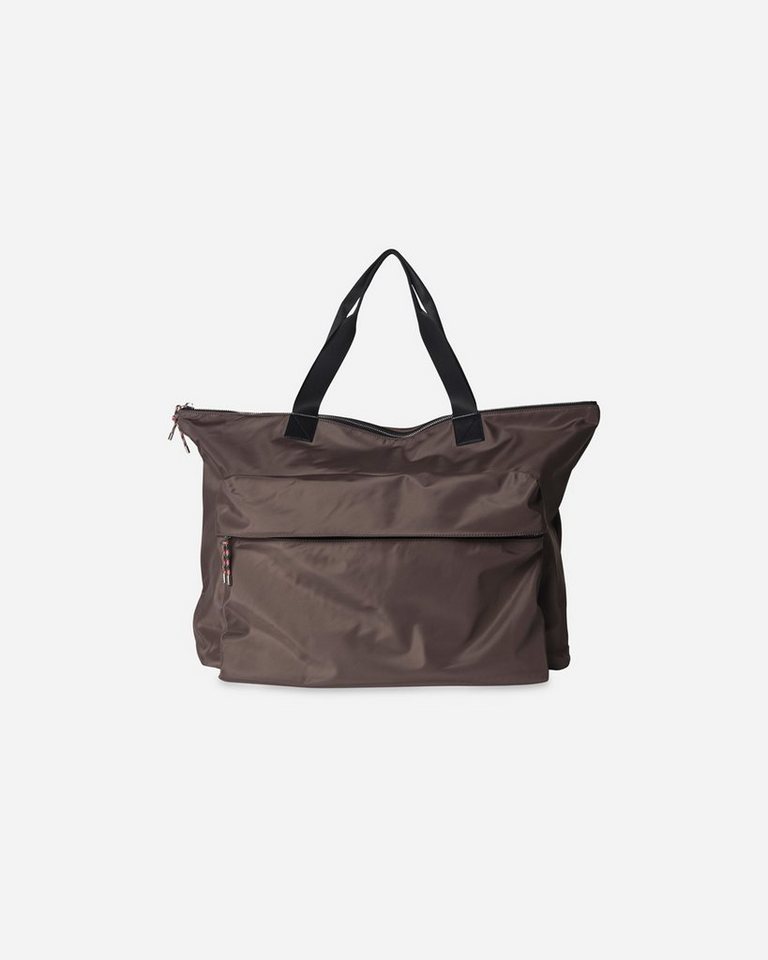 Becksöndergaard Shopper Relon Tania Tote Bag - Schultertasche Damen mit Reißverschluss, aus recycltem Polyester in Braun 42x52 cm von Becksöndergaard