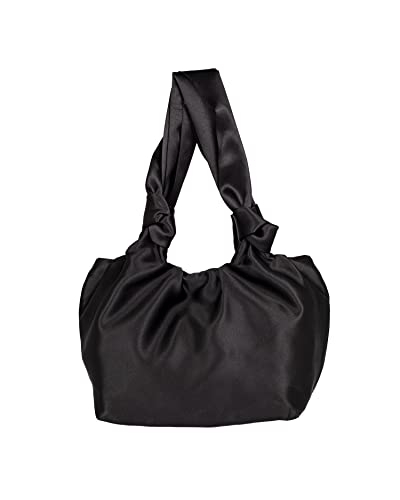 Becksöndergaard Tasche Damen Halo Ophelia Bag in Schwarz (Black) - Schultertasche/Satin Bag für Frauen aus 100% Polyester Satin mit Magnetverschluss - L:26 x B:21 x T:10 cm von Becksöndergaard