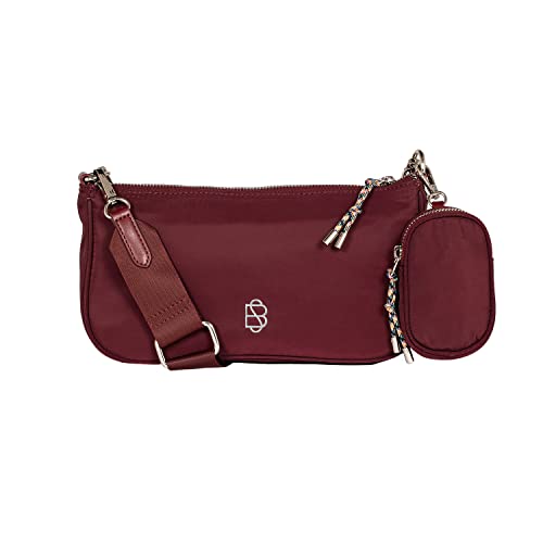 Becksöndergaard Tasche Damen Relon Macie Bag in Lila (Fig) - Umhängetasche/Crossbody Bag für Frauen aus 100% Recyceltem Polyester mit Reißverschluss - L:26 x B:16 x T:10 cm von Becksöndergaard