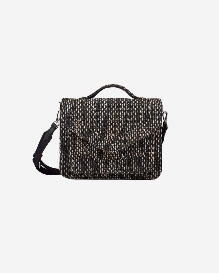 Becksöndergaard Umhängetasche Amaya Mara Crossbody Bag - Handtasche Damen mit Trageriemen Tweedoptik, in Schwarz 26x19x8 cm von Becksöndergaard