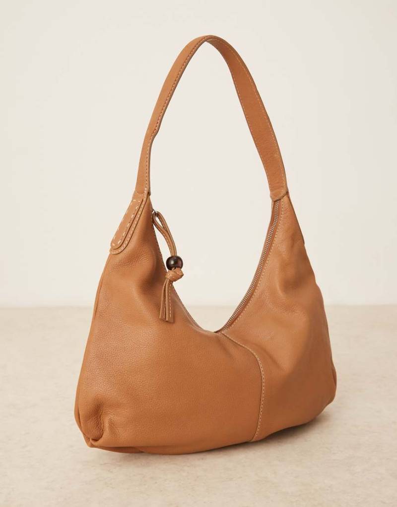 Becksondergaard - Gema - Schultertasche aus Leder in Hellbraun von Becksondergaard