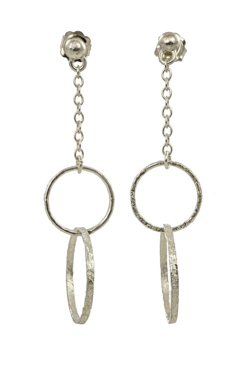 Silber Kette Ohrringe, Baumeln Ohrhänger, Creolen, Creolen Ohrringe von BeckyMorgans