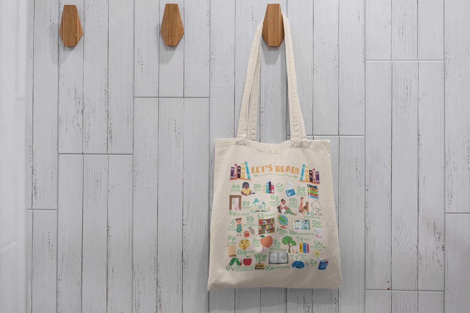 Leselehrer Tasche, Alphabet Buch Abc Lehrer Bücherliebhaber Geschenk Tasche von BeckySageLife