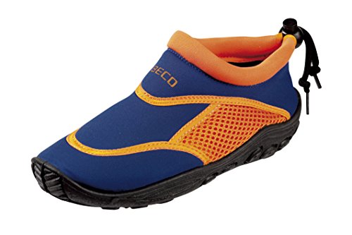 BECO Badeschuhe / Surfschuhe für Kinder blau/orange 22 von Beco