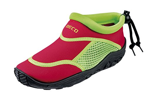 BECO Badeschuhe / Surfschuhe für Kinder rot/grün 22 von Beco