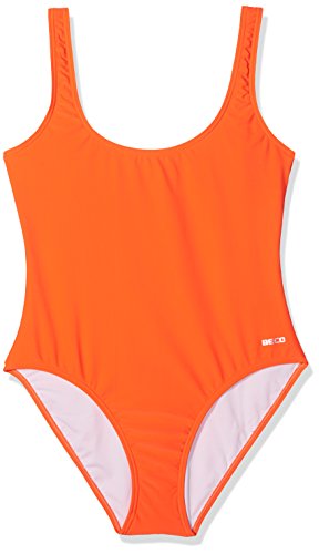 Beco Damen Basic Schwimmanzug, Orange, Gr. XL von Beco