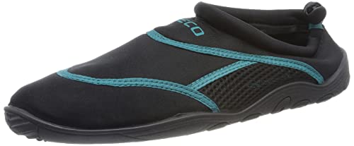 BECO Herren 9216 Badeschuhe, Schwarz/Kiwi, 37 EU von BECO