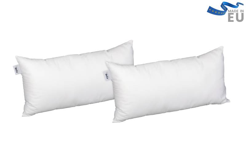 Beco Microfaserkissen "MF 50 glatt", Füllung: Klimafaser, Bezug: Microfaser, (2 St.), Kissen Set in 4 Größen von Beco