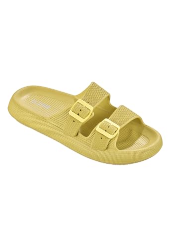 Beco Pantoletten Herren – Airkiss-Leisure Badeschuhe Herren, ultraleichte Badeschlappen für Herren mit innovativer Luftpolstersohle – in Oliv-Grün, Größe 40 von Beco