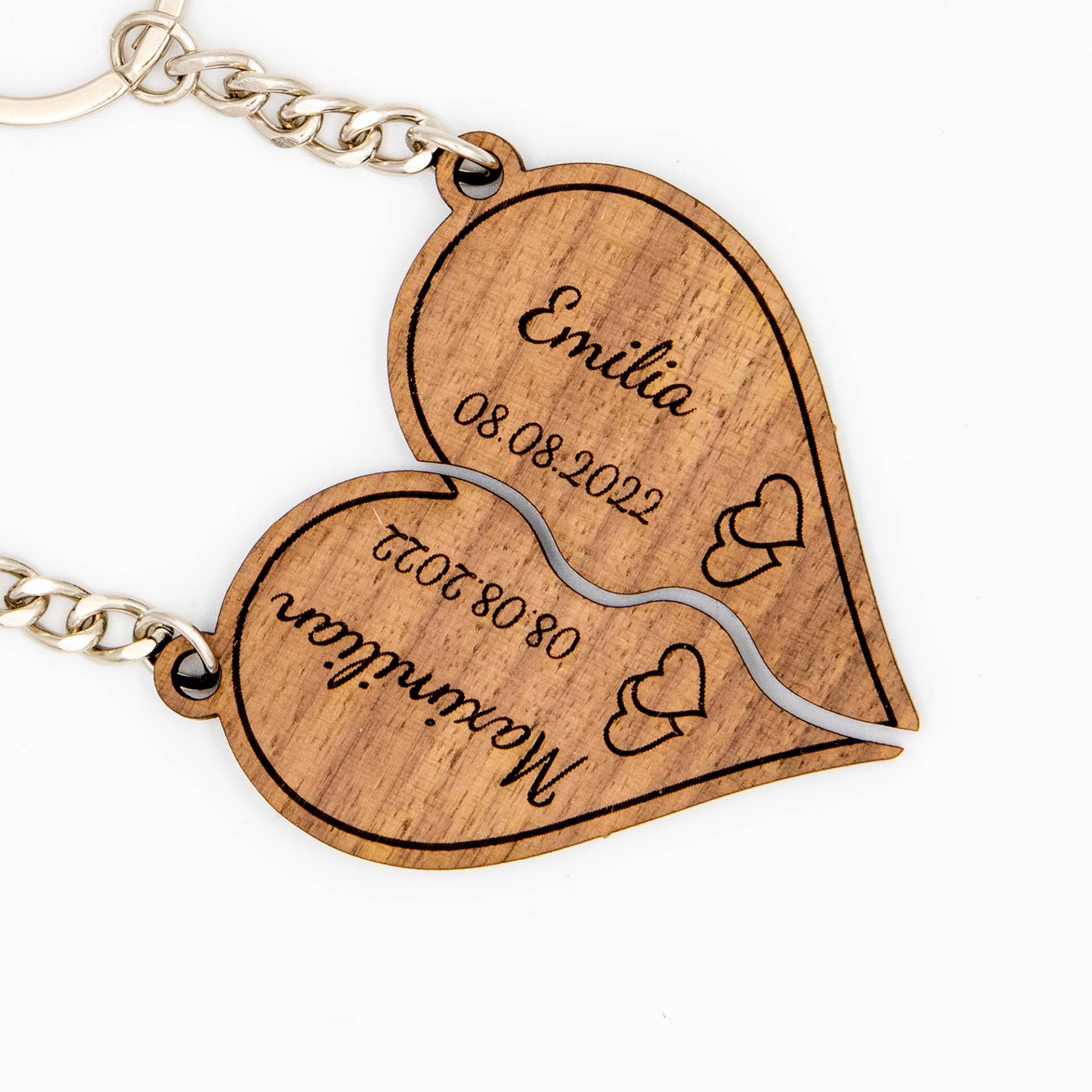 Schlüsselanhänger Für Paare Herz Personalisiert Partner Hochzeit Paar Personalisierter von BecomingFamilyDE