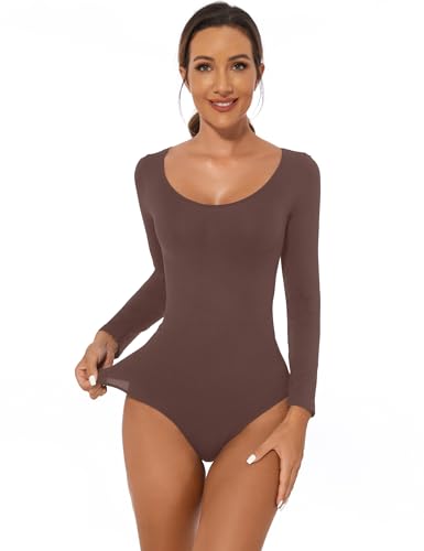 Becotal Shapewear Damen Langarm Body Shaper Bauchweg Tanga Bodysuit Sculpting Shaping Stark Formend, Atmungsaktiven Materialien von Becotal