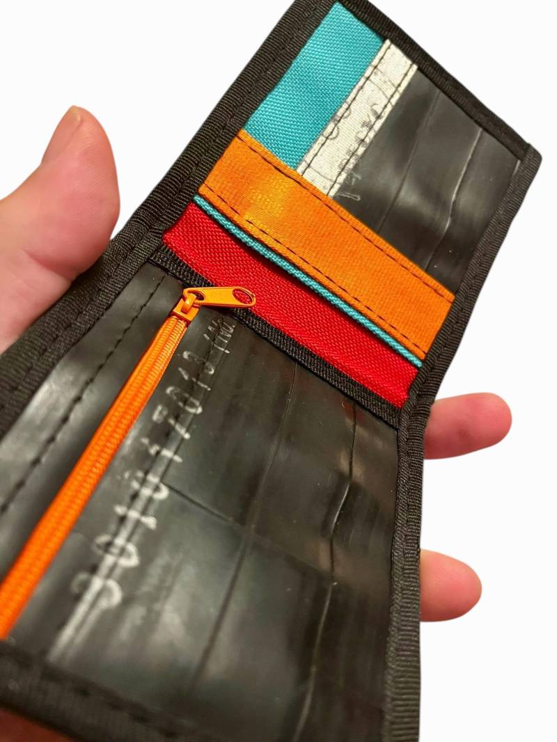 Geldbeutel Geldbörse Portmonee Aus Fahrradschlauch Und Outdoor Stoff Upcycling Recycling Innertube Vegan von Becyc