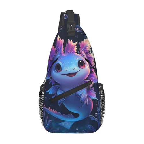 Bedbliss Schultertasche, Umhängetasche, Rucksack, Brusttasche, Fitnessstudio, Reisen, Wandern, lässiger Tagesrucksack, Axolotl 9, 19x9x39cm Bedbliss Schultertasche, Umhängetasche, Rucksack, Brusttasche, Fitnessstudio, Reisen, Wandern, lässiger Tagesrucksack, Axolotl 9, 19x9x39cm von Bedbliss