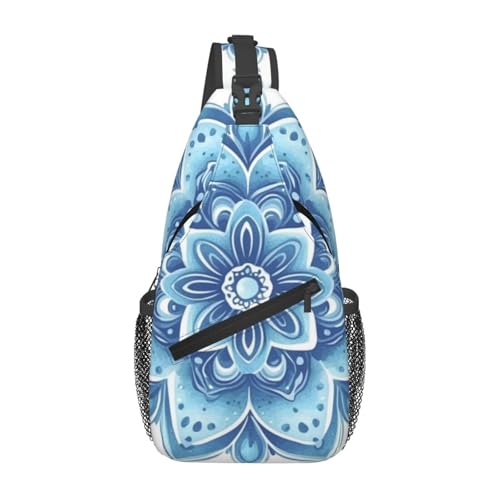 Bedbliss Schultertasche, Umhängetasche, Rucksack, Brusttasche, Fitnessstudio, Reisen, Wandern, lässiger Tagesrucksack, Blau Mandala 15, 19x9x39cm Bedbliss Schultertasche, Umhängetasche, Rucksack, Brusttasche, Fitnessstudio, Reisen, Wandern, lässiger Tagesrucksack, Blau Mandala 15, 19x9x39cm von Bedbliss