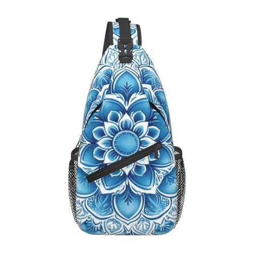 Bedbliss Schultertasche, Umhängetasche, Rucksack, Brusttasche, Fitnessstudio, Reisen, Wandern, lässiger Tagesrucksack, Blue Mandala 20, 19x9x39cm Bedbliss Schultertasche, Umhängetasche, Rucksack, Brusttasche, Fitnessstudio, Reisen, Wandern, lässiger Tagesrucksack, Blue Mandala 20, 19x9x39cm von Bedbliss