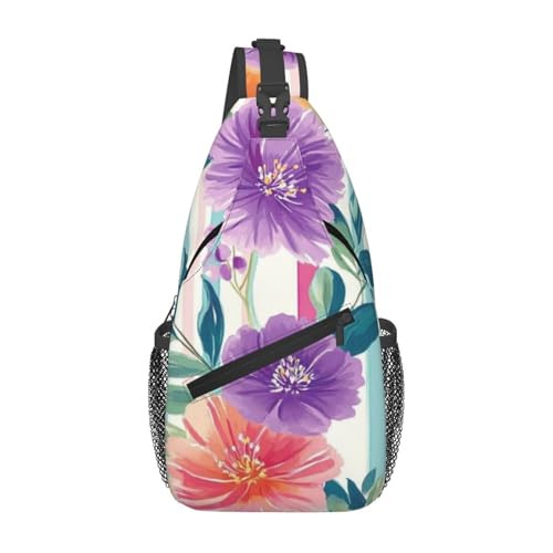 Bedbliss Schultertasche, Umhängetasche, Rucksack, Brusttasche, Fitnessstudio, Reisen, Wandern, lässiger Tagesrucksack, Blumen 1, 19x9x39cm Bedbliss Schultertasche, Umhängetasche, Rucksack, Brusttasche, Fitnessstudio, Reisen, Wandern, lässiger Tagesrucksack, Blumen 1, 19x9x39cm von Bedbliss