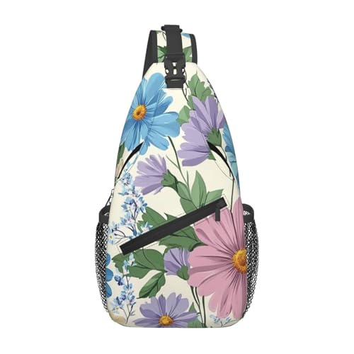 Bedbliss Schultertasche, Umhängetasche, Rucksack, Brusttasche, Fitnessstudio, Reisen, Wandern, lässiger Tagesrucksack, Bunte schöne Blumen 15, 19x9x39cm Bedbliss Schultertasche, Umhängetasche, Rucksack, Brusttasche, Fitnessstudio, Reisen, Wandern, lässiger Tagesrucksack, Bunte schöne Blumen 15, 19x9x39cm von Bedbliss