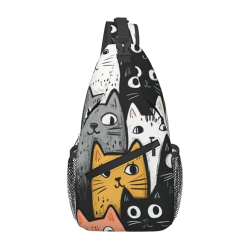 Bedbliss Schultertasche, Umhängetasche, Rucksack, Brusttasche, Fitnessstudio, Reisen, Wandern, lässiger Tagesrucksack, Cute Cats 12, 19x9x39cm Bedbliss Schultertasche, Umhängetasche, Rucksack, Brusttasche, Fitnessstudio, Reisen, Wandern, lässiger Tagesrucksack, Cute Cats 12, 19x9x39cm von Bedbliss