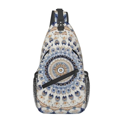 Bedbliss Schultertasche, Umhängetasche, Rucksack, Brusttasche, Fitnessstudio, Reisen, Wandern, lässiger Tagesrucksack, Mandala Flower 4, 19x9x39cm Bedbliss Schultertasche, Umhängetasche, Rucksack, Brusttasche, Fitnessstudio, Reisen, Wandern, lässiger Tagesrucksack, Mandala Flower 4, 19x9x39cm von Bedbliss