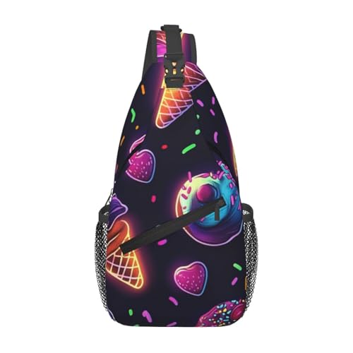 Bedbliss Schultertasche, Umhängetasche, Rucksack, Brusttasche, Fitnessstudio, Reisen, Wandern, lässiger Tagesrucksack, Neon Ice Cream 14, 19x9x39cm Bedbliss Schultertasche, Umhängetasche, Rucksack, Brusttasche, Fitnessstudio, Reisen, Wandern, lässiger Tagesrucksack, Neon Ice Cream 14, 19x9x39cm von Bedbliss