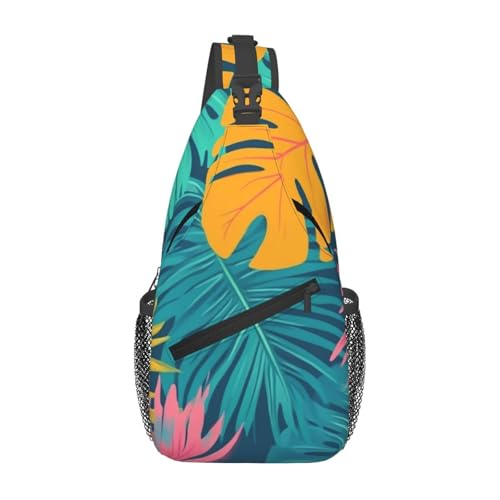 Bedbliss Schultertasche, Umhängetasche, Rucksack, Brusttasche, Fitnessstudio, Reisen, Wandern, lässiger Tagesrucksack, Tropical Leaves 5, 19x9x39cm Bedbliss Schultertasche, Umhängetasche, Rucksack, Brusttasche, Fitnessstudio, Reisen, Wandern, lässiger Tagesrucksack, Tropical Leaves 5, 19x9x39cm von Bedbliss