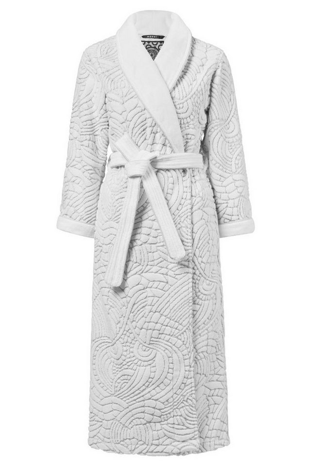 Beddinghouse Bademantel Dodo Pavone Bathrobe_White_UV_UV_M 1 Bademantel M, Gürtel, Bademantel Damen und Herren Morgenmantel Frottee von Beddinghouse