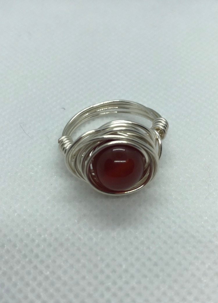 Karneol-Orbit-Ring Karneol-Orbit-Ring von BedeckedbyAbra