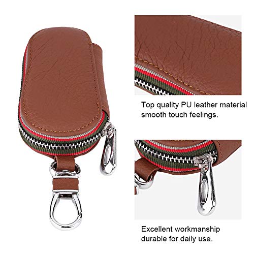 Bediffer Universal Auto Auto PU Leder Rei?Verschluss SCHL¨¹sseletui Halter Tasche Abdeckung die Meisten Autos Tragbare Gr??e (#2),Autoschl¨¹ssel von Bediffer