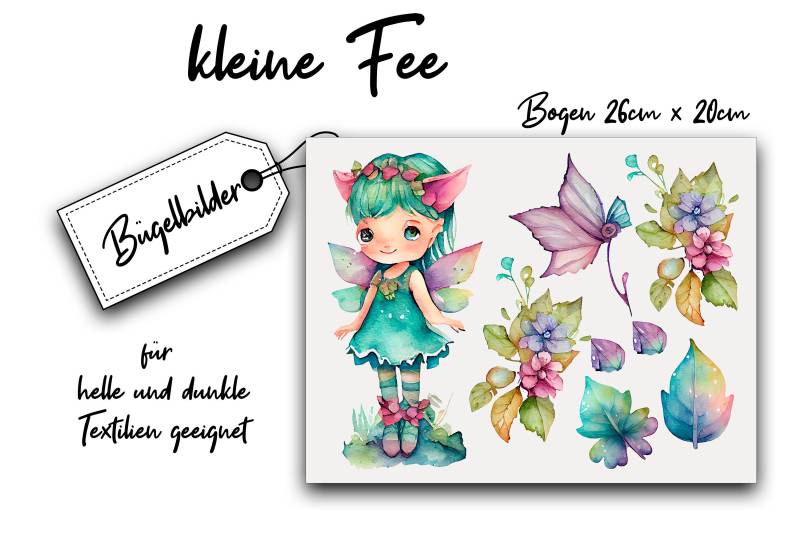 Bügelbilder Kleine Fee Für Kinder, Bügelbild Elfe von Bedruckbares