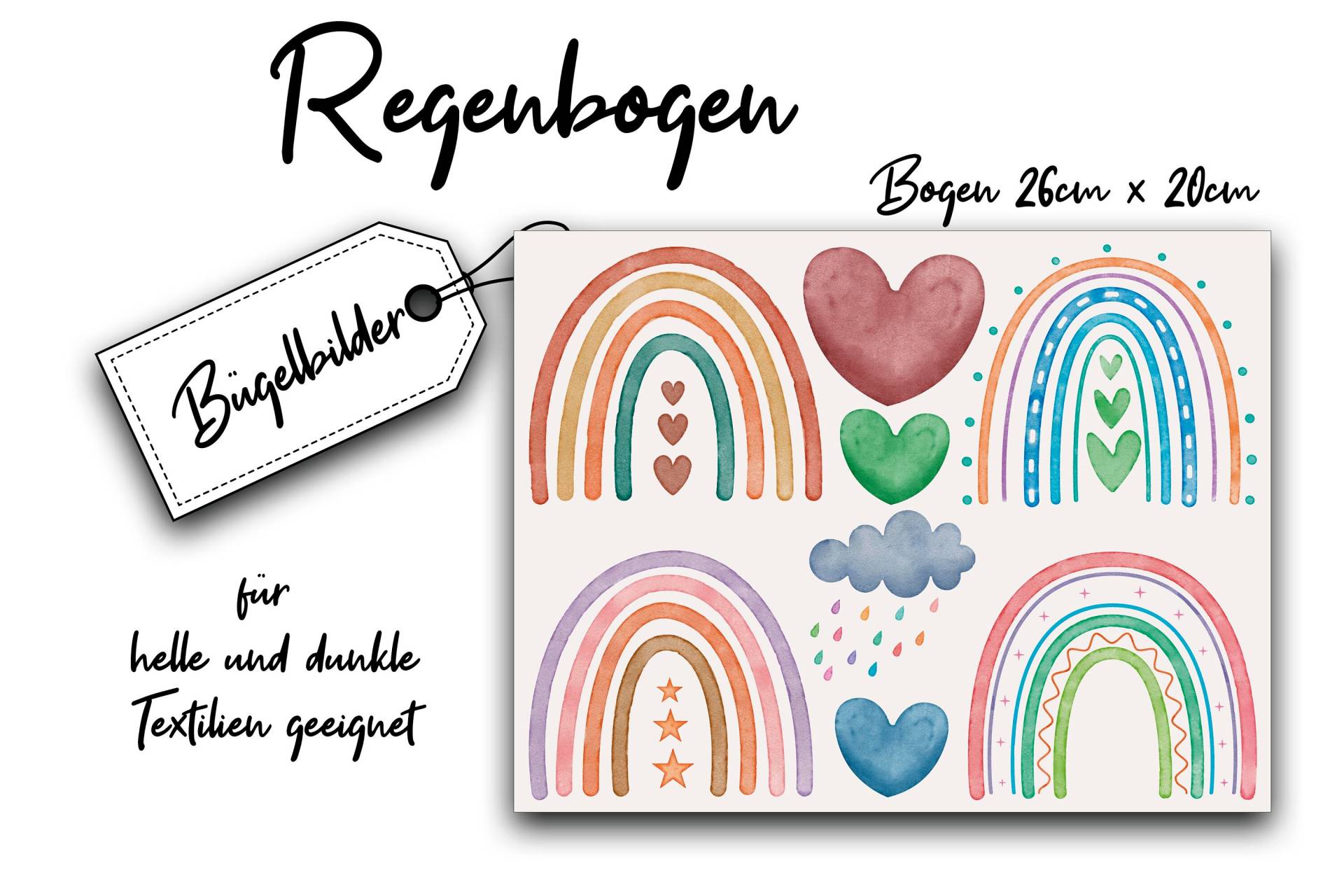 Bügelbilder Regenbogen - Rainbow Bügelbilder Regenbogen - Rainbow von Bedruckbares