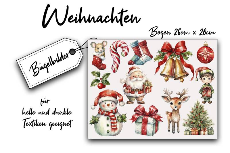 Bügelbilder Weihnachten Set Bügelbilder Weihnachten Set von Bedruckbares
