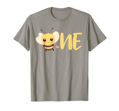 1. Geburtstag Biene, 1. Bienentag, erster Geburtstag, Party für Mädchen T-Shirt 1. Geburtstag Biene, 1. Bienentag, erster Geburtstag, Party für Mädchen T-Shirt von Bee Birthday Party Matching Family 1 Year Designs