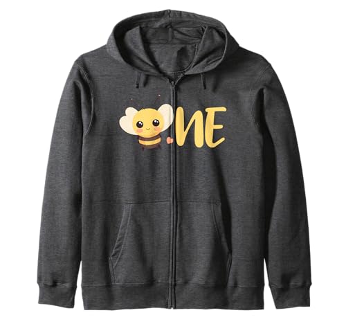 1. Geburtstag Biene, 1. Bienentag, erster Geburtstag Party Mädchen Kapuzenjacke von Bee Birthday Party Matching Family 1 Year Designs